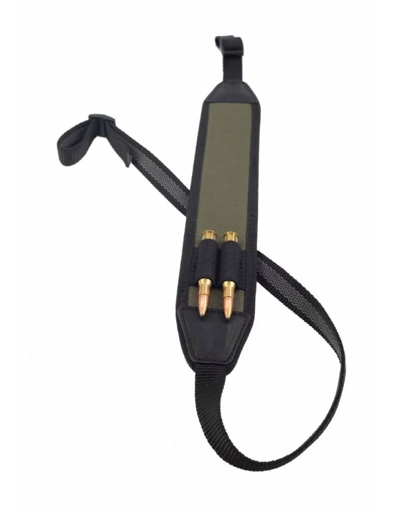 Bretelle pour carabine en néoprène vert Januel - Natusport