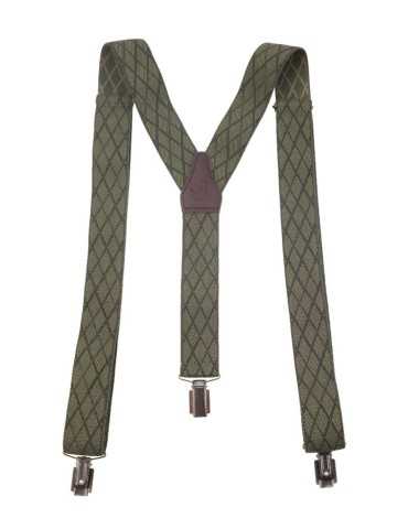 Bretelles 3 pinces Januel vert quadrillé - Natusport