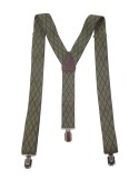 Bretelles 3 pinces Januel vert quadrillé - Natusport