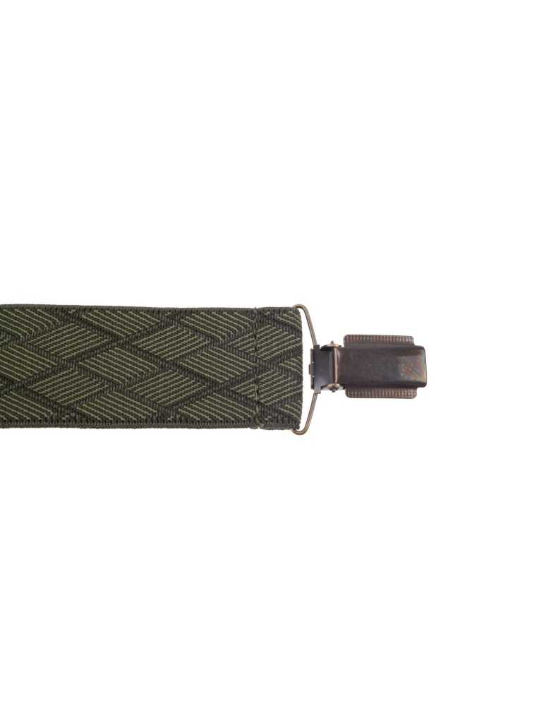 Bretelles 3 pinces Januel vert quadrillé - Natusport