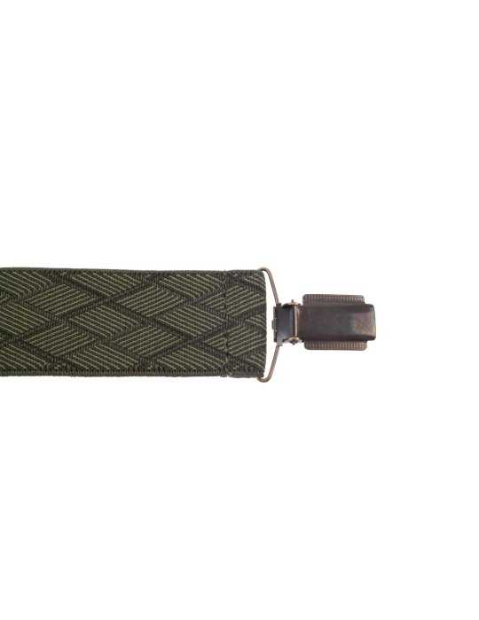 Bretelles 3 pinces Januel vert quadrillé - Natusport