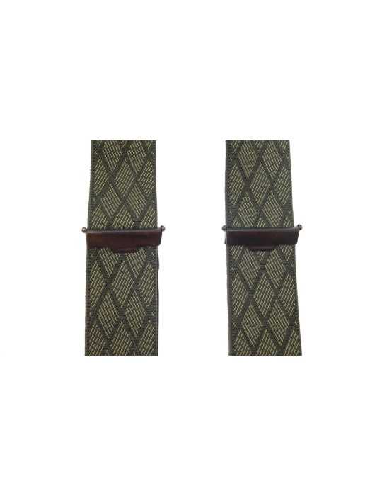 Bretelles 3 pinces Januel vert quadrillé - Natusport