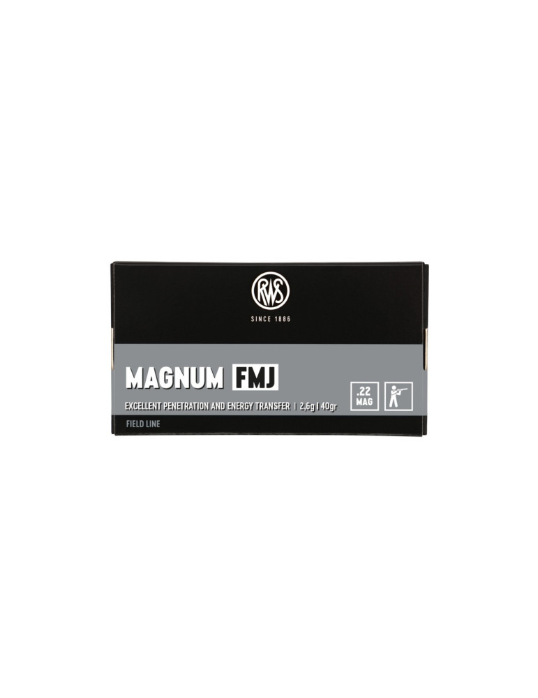 RWS Magnum FMJ 22 LR 40 grains