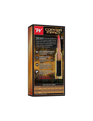 Winchester Extreme-Point Copper Impact 270WSM 130 grains sans plomb 2