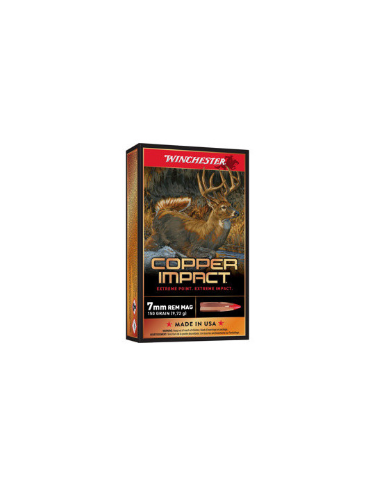 Winchester Extreme-Point Cooper Impact 7mm Rem Mag 150 grains sans plomb