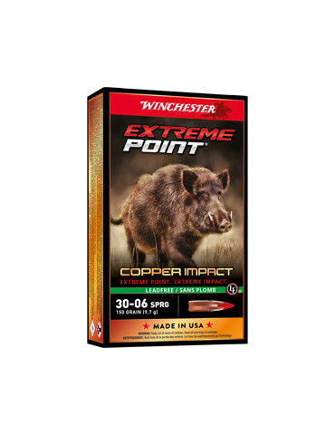 Winchester Extreme-Point Copper Impact .30-06 SPRG 150 grains sans plomb