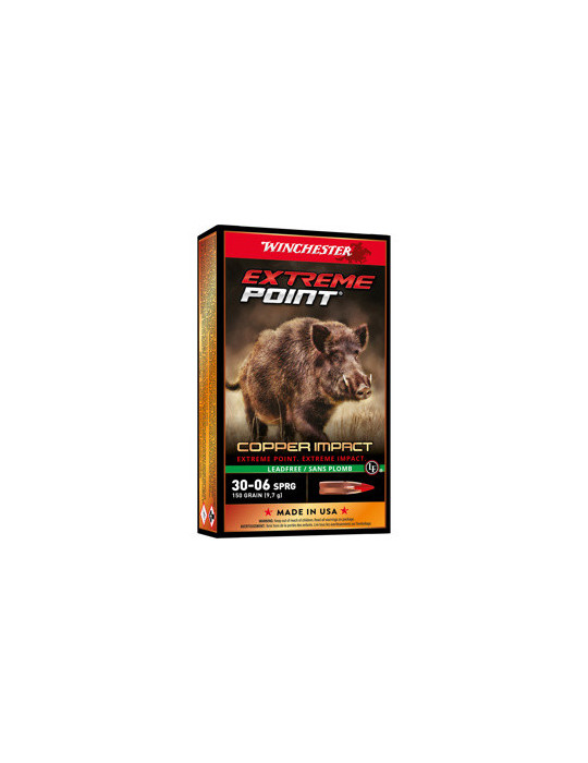 Winchester Extreme-Point Copper Impact .30-06 SPRG 150 grains sans plomb