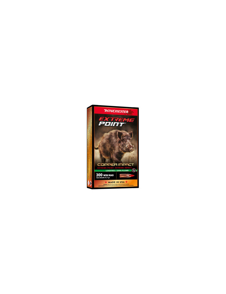 Winchester Extreme-Point Cooper Impact .300 Win. Mag.150 grains sans plomb