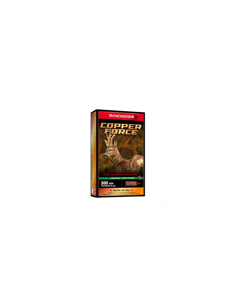 Winchester Copper Force 300 Win Mag 125 grains sans plomb