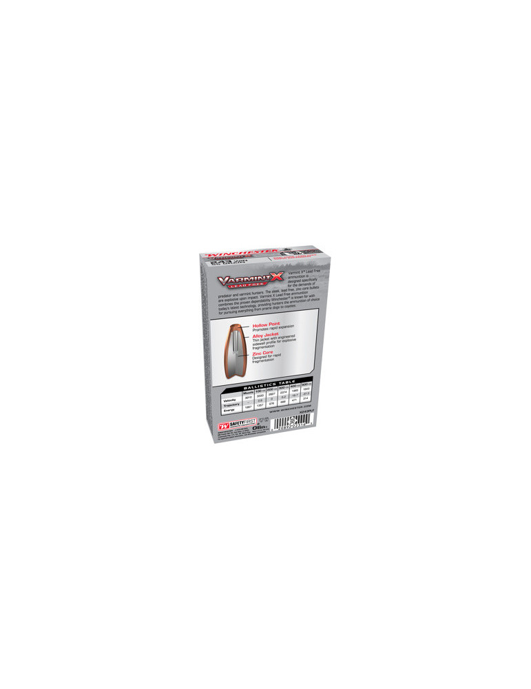 Winchester Varmint-X Lead Free .243 Win. 55 grains sans plomb