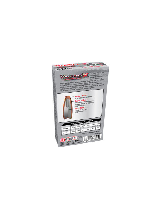 Winchester Varmint-X Lead Free .243 Win. 55 grains sans plomb