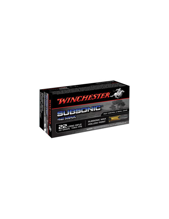 Winchester .22 LR Subsonic 42 Max 42 grains