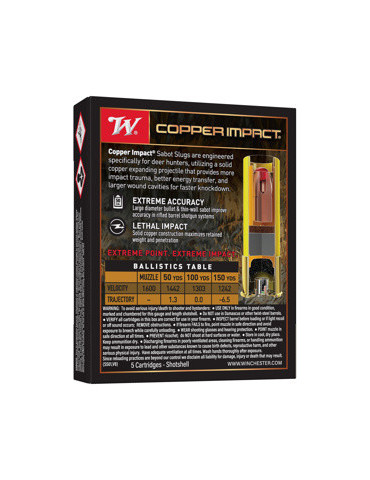 Winchester Copper Impact Slug 20/70 .21gr Lead Free 2
