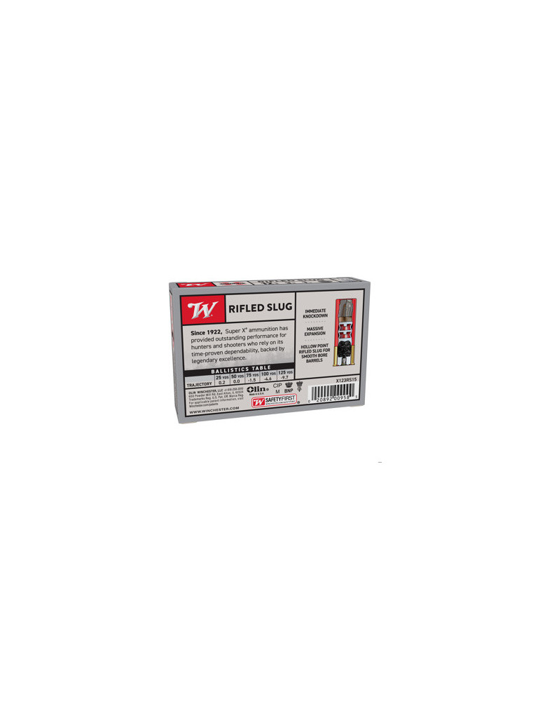 Winchester Super X Hollow Point C.12/76 cartouche à balle*