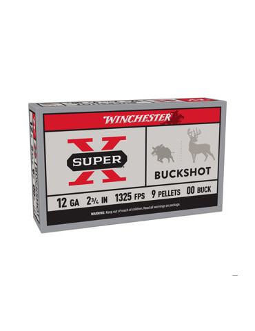 Winchester buckshot super x chevrotine 12/70 / 9 grains *