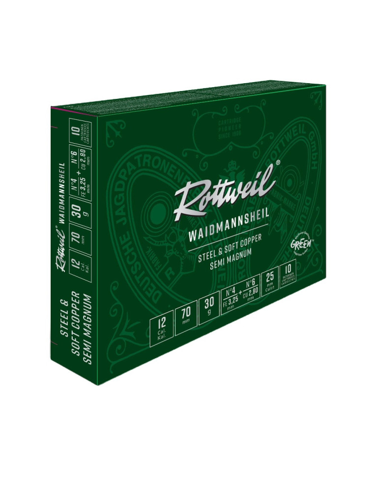 ROTTWEIL Waidmannsheil Acier & Soft Copper 12/70 HP 30 gr