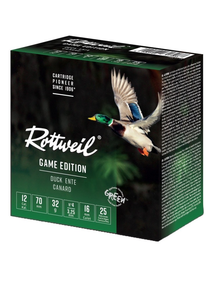 ROTTWEIL Game Edition Steel Canard 16/67,5 – 24 g (acier)