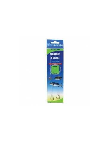 Montage Flashmer Bas de Ligne Crabe 2 Hameçons 1/0 – natusport