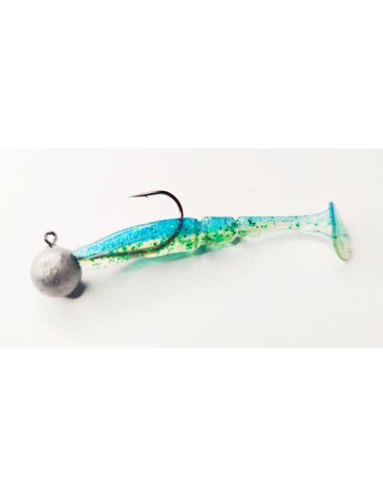 Leurre Souple Powerline GTS 3" 10g Pailleté Bleu/Ventre Nacré | Natusp – natusport
