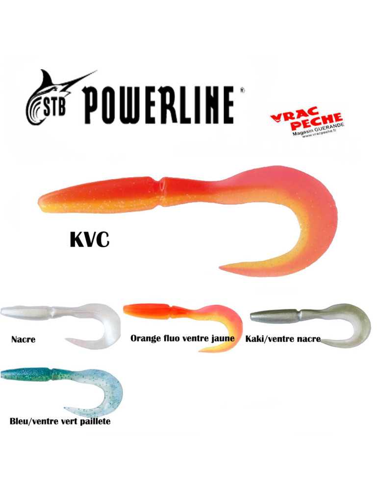 Leurre Souple Powerline KVC 4,5" Bleu/Vert Pailleté – natusport