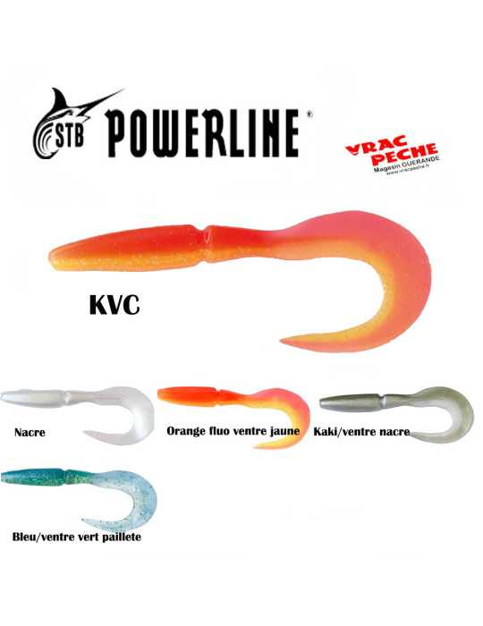 Leurre Souple Powerline KVC 4,5" Bleu/Vert Pailleté – natusport