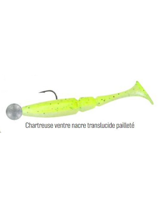 Leurre Souple Powerline SKS 6" 10g Chartreuse/Nacré – natusport