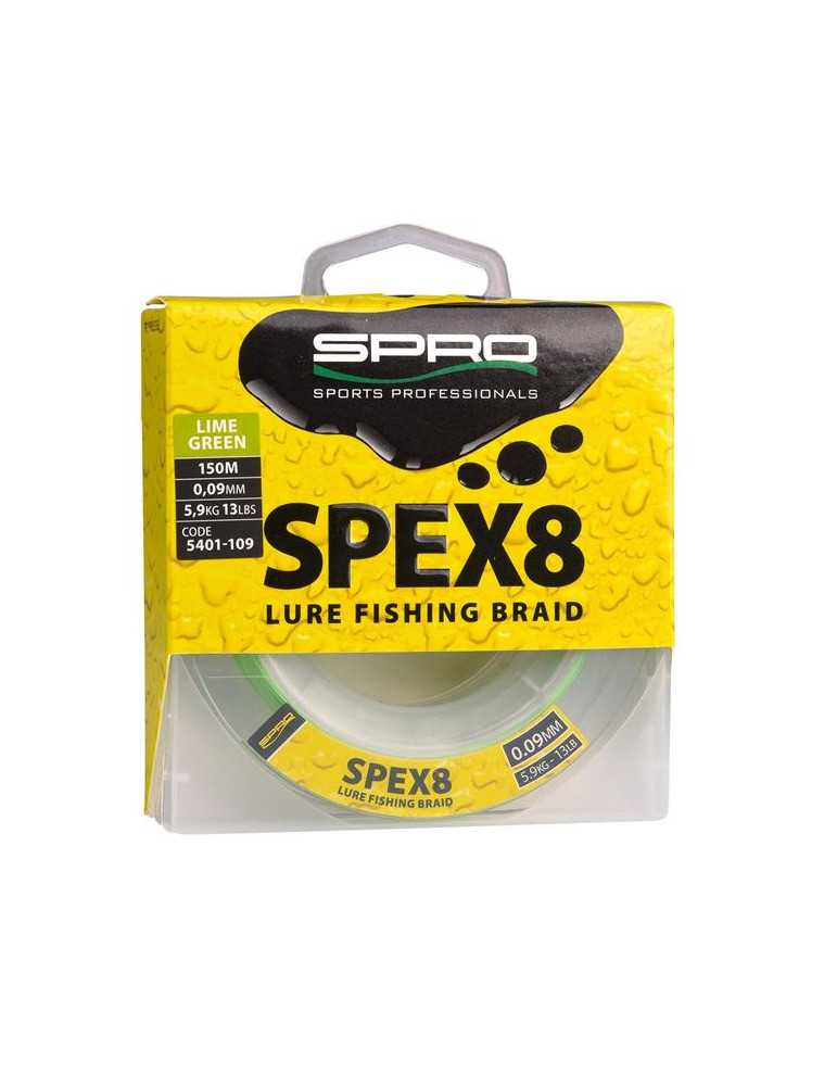Fil Tressé Spro Spex8 Lime Green 0,18 mm – natusport