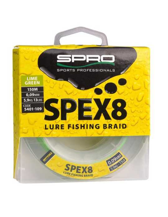 Fil Tressé Spro Spex8 Lime Green 0,18 mm – natusport