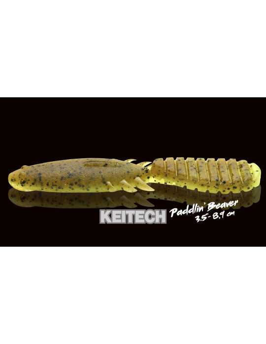 Leurre Souple Keitech Paddlin' Beaver 3,5" Coloris 401 Green Pumpkin C – natusport