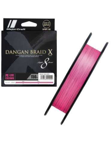 Fil Tressé Major Craft Dangan Braid X8 PE 0,6 Pink 150 m – natusport
