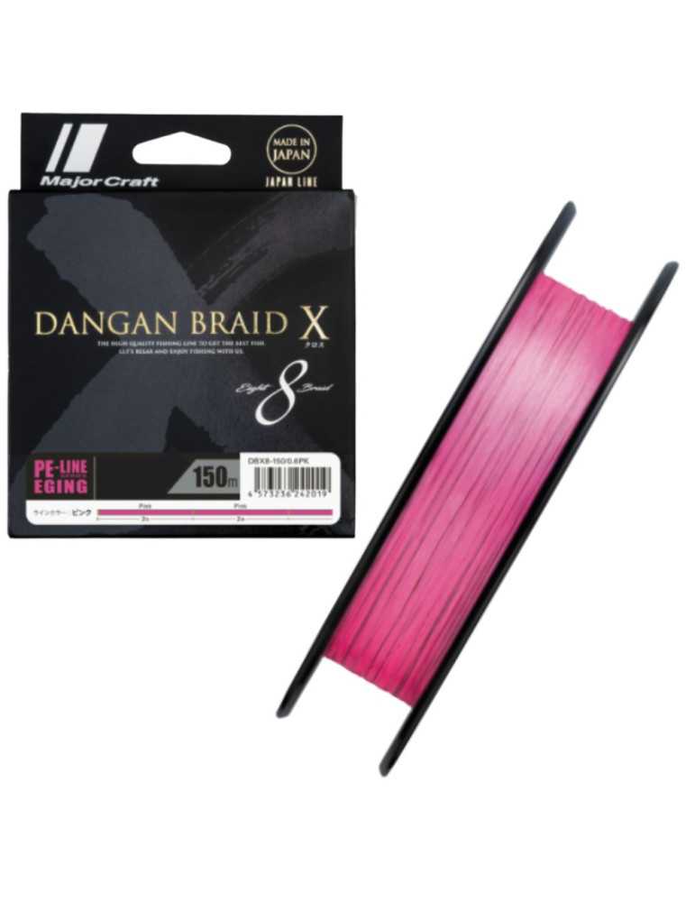 Fil Tressé Major Craft Dangan Braid X8 PE 0,6 Pink 150 m – natusport