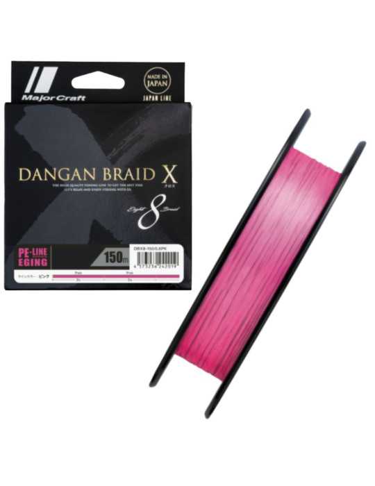 Fil Tressé Major Craft Dangan Braid X8 PE 0,6 Pink 150 m – natusport