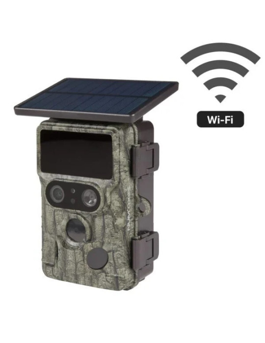 Piège photographique – Caméra de chasse PIE1073 – Wi-Fi – double capteur d’images – panneau solaire