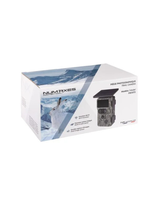 Piège photographique – Caméra de chasse PIE1073 – Wi-Fi – double capteur d’images – panneau solaire