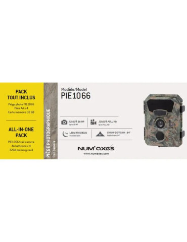 PACK 1 x PIE1066 1 piège photographique PIE1066 + 4 piles AA + 1 carte mémoire 32 GB 2