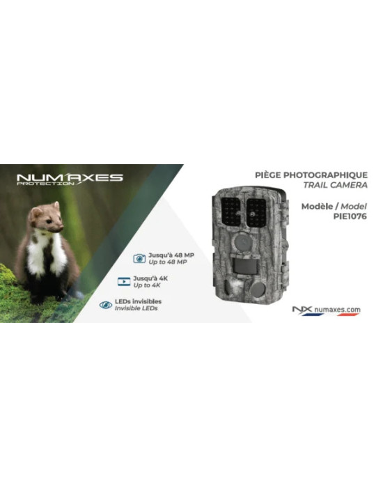PACK PIE1076 1 piège photographique PIE1076 + 8 piles AA + 1 carte mémoire 32 GB