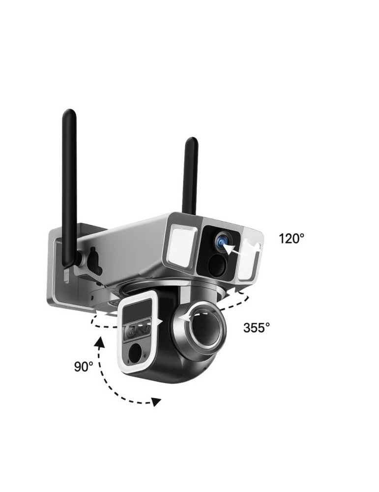 Caméra de surveillance 360° Wi-Fi et 4G CAM1200