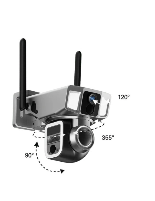 Caméra de surveillance 360° Wi-Fi et 4G CAM1200