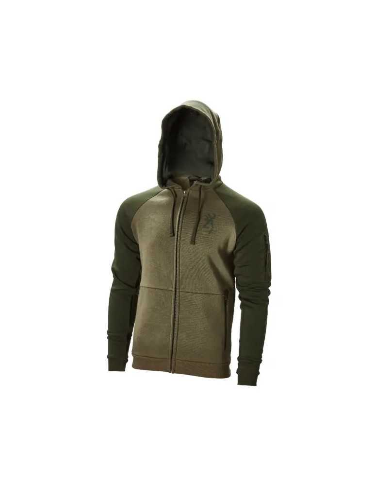 Sweatshirt Zip Browning Snapshot Two Tones Vert Taille XL – natusport