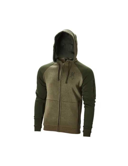 Sweatshirt Zip Browning Snapshot Two Tones Vert Taille XL – natusport