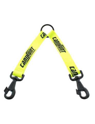 Accouple Chien Canihunt Hunter 2 Chiens Sangle Plate Jaune 2.5x0.2x25 – natusport