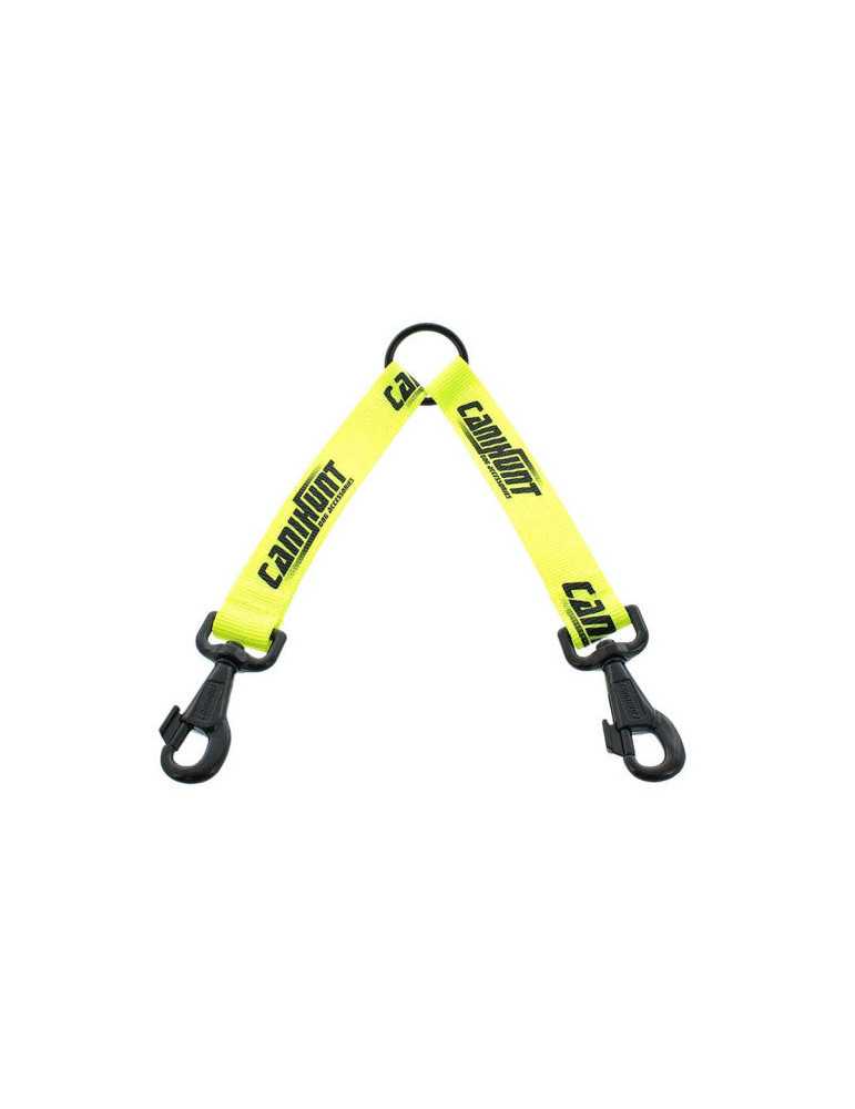 Accouple Chien Canihunt Hunter 2 Chiens Sangle Plate Jaune 2.5x0.2x25 – natusport