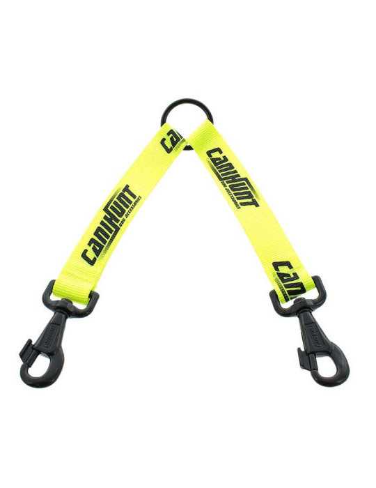 Accouple Chien Canihunt Hunter 2 Chiens Sangle Plate Jaune 2.5x0.2x25 – natusport