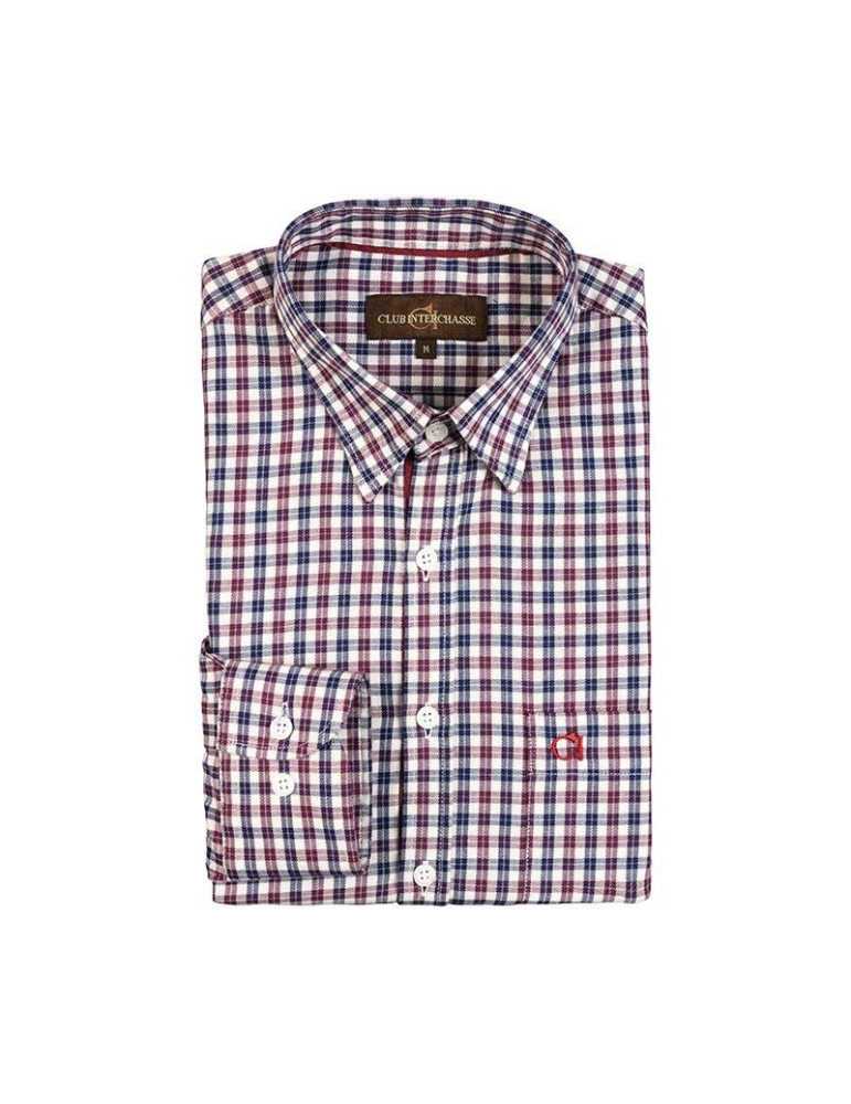 Chemise Interchasse Ambroise Bordeaux Bleu Taille M – natusport