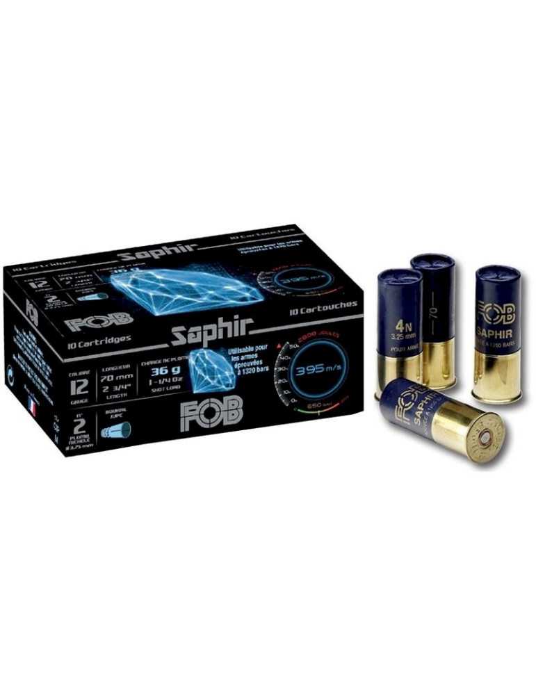 Munition Fob Saphir C.12/70 36g N°7 Nickelé Boîte de 10 – natusport