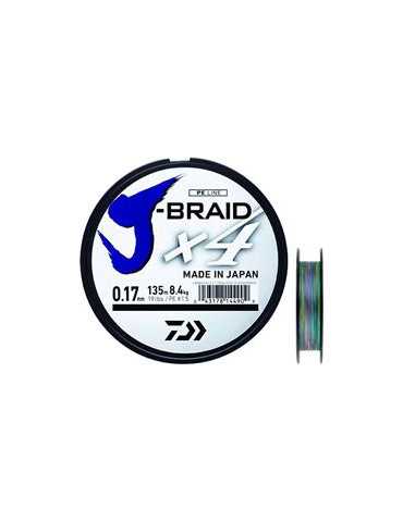 Tresse Daiwa J-Braid 4 0.29mm 1500m Multicolore – natusport 2