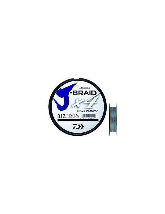 Tresse Daiwa J-Braid 4 0.29mm 1500m Multicolore – natusport