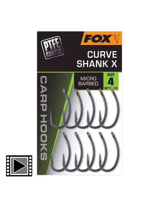 Hameçons Fox Curve Shank X Taille 4 – natusport