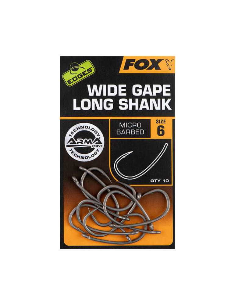 Hameçon Fox Super Wide Gape Long Shank Taille 6 – natusport