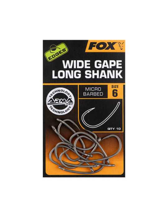 Hameçon Fox Super Wide Gape Long Shank Taille 6 – natusport